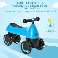 DRAISIENNE VÉLO ENFANT 4 ROUES EVA SELLE GUIDON ERGONOMIQUE BLEU NOIR -magasin vélo draisienne velo enfant 4 roues eva selle guidon ergonomique bleu noir 4 600x600 1