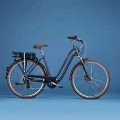 VELO DE VILLE ELECTRIQUE ELOPS 900 E CADRE BAS BLEU MARINE -magasin vélo velo de ville electrique elops 900 e cadre bas bleu marine 12 600x600 1