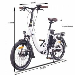 VÉLO ELECTRIQUE PLIANT NCM PARIS BLANC - 20", 250W, BATTERIE 36V 15AH -magasin vélo velo electrique pliant ncm paris blanc 20 250w batterie 36v 15ah 4 600x600 1