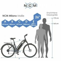 VÉLO ELECTRIQUE TREKKING NCM MILANO PLUS - 250W, BATTERIE 48V 16AH -magasin vélo velo electrique trekking ncm milano plus 250w batterie 48v 16ah 4 600x600 1