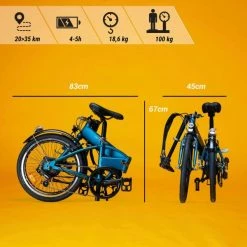 VELO PLIANT A ASSISTANCE ELECTRIQUE TILT 500 GRIS NOIR -magasin vélo velo pliant a assistance electrique tilt 500 bleu 2 600x600 1