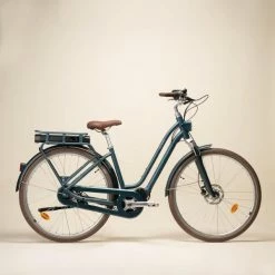 VÉLO VILLE ÉLECTRIQUE CONNECTÉ ELOPS 920 E CONNECT LF BLANC -magasin vélo velo ville electrique connecte elops 920 e connect lf vert fonce 5 600x600 1