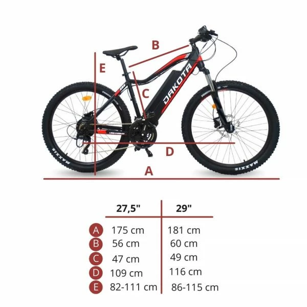 VÉLO VTT ÉLECTRIQUE DAKOTA ROUGE ALL MOUNTAIN 7 VÉLO VTT ÉLECTRIQUE DAKOTA ROUGE ALL MOUNTAIN – Image 5