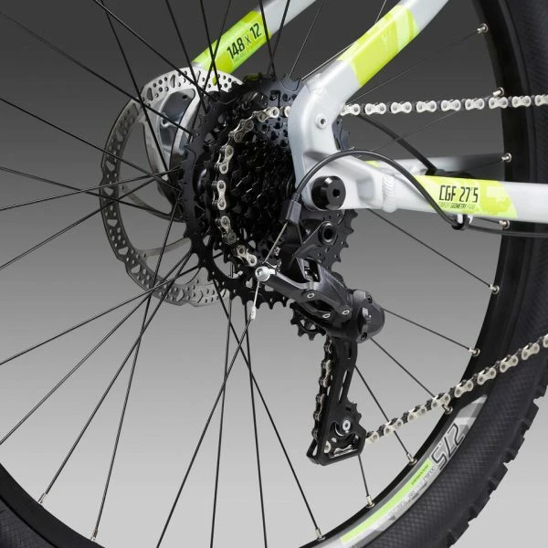 VÉLO VTT ÉLECTRIQUE E-ST 520 GRIS JAUNE 27,5" 6 VÉLO VTT ÉLECTRIQUE E-ST 520 GRIS JAUNE 27,5" – Image 4