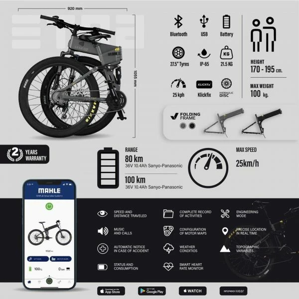 VÉLO VTT ÉLECTRIQUE PLIANT 27,5" SMARTBIKE - LEGEND ETNA 10.4AH GRIS 7 VÉLO VTT ÉLECTRIQUE PLIANT 27,5" SMARTBIKE - LEGEND ETNA 10.4AH GRIS – Image 5